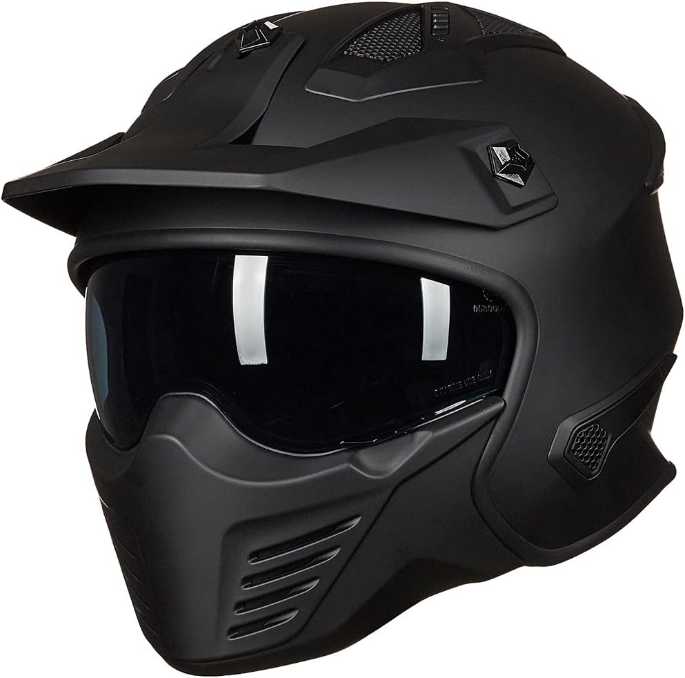 ILM Open Face Motorcycle Helmet DOT 726X