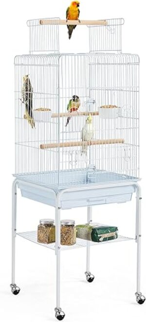 Yaheetech Open Top Parrot Bird Cage with Stand