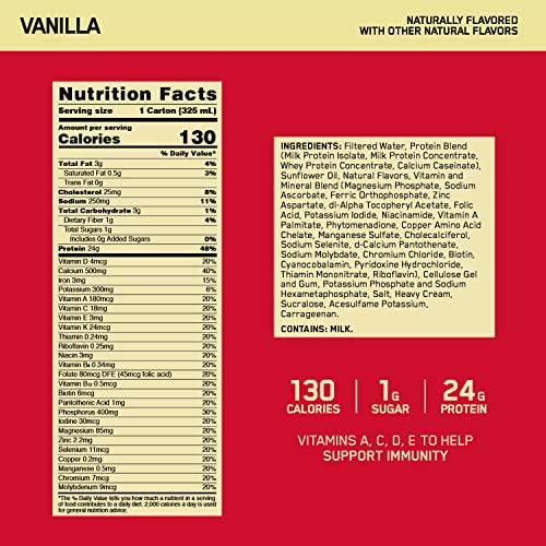Optimum Nutrition Gold Standard Protein Shake, Vanilla, 11 Fl Oz - Image 3
