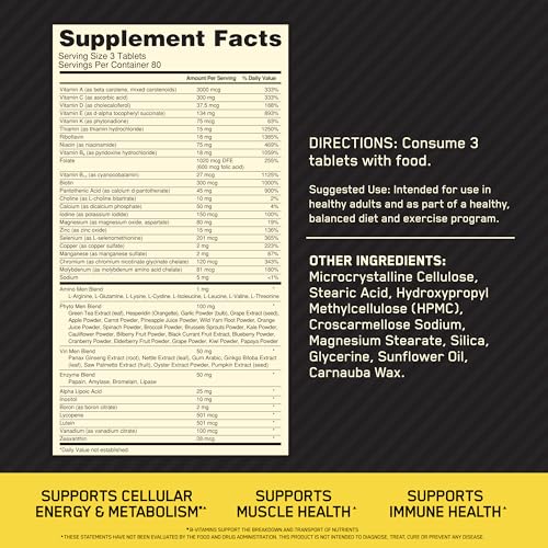 Optimum Nutrition Opti-Men Daily Multivitamin, 240 Count - Image 2