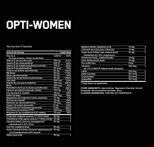 Optimum Nutrition Opti-Women Women's Multivitamin Capsules - Image 2
