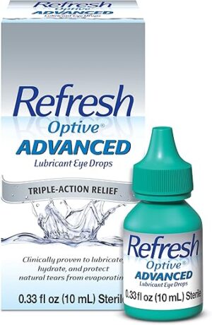 Refresh Optive Advanced Lubricant Eye Drops, 0.33 Fl Oz
