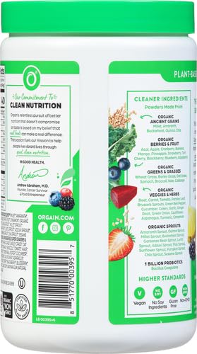 Orgain Organic Greens Powder With Probiotics & Superfoods - Image 3
