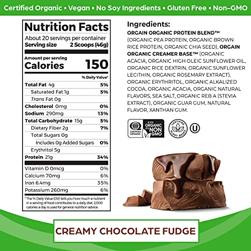 Orgain Vegan Protein Powder, Chocolate Peanut Butter - Image 2