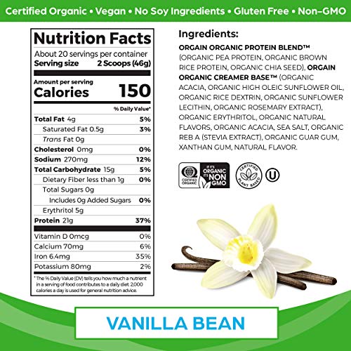 Orgain Vegan Protein Powder, Chocolate & Vanilla - Image 2