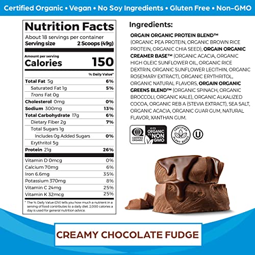 Orgain Vegan Protein Powder With Greens - Image 2