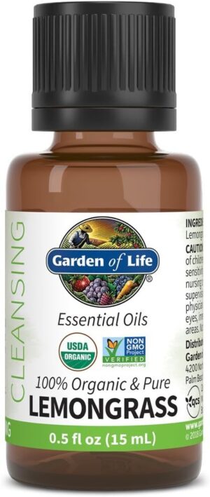Garden of Life Organic Lemongrass Essential Oil, Undiluted