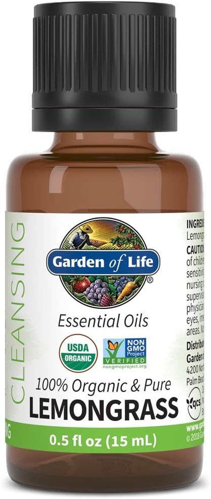 Garden of Life Organic Lemongrass Essential Oil, Undiluted