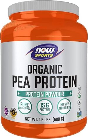 NOW Foods Organic Pea Protein Powder, 1.5-Pound