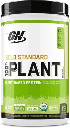 Optimum Nutrition Organic Plant Based Protein Powder, Vanilla