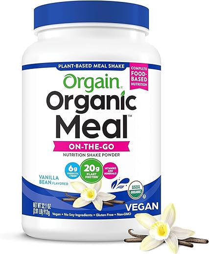 Orgain Organic Vegan Meal Replacement Powder, Vanilla