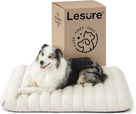 LE SURE Orthopedic Foam Dog Bed, Waterproof, Cream