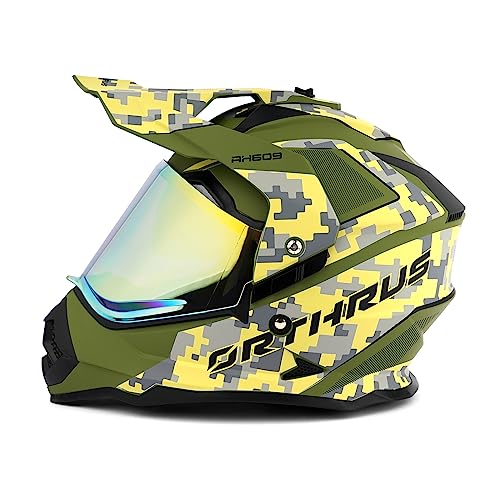 Orthrus DOT Certified Multicam Adventure Motorcycle Helmet - Image 3
