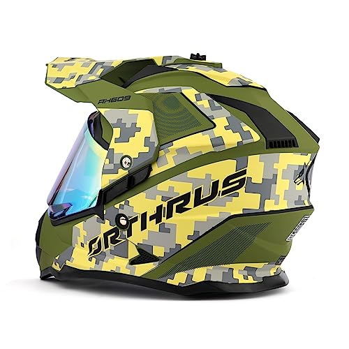 Orthrus DOT Certified Multicam Adventure Motorcycle Helmet - Image 4