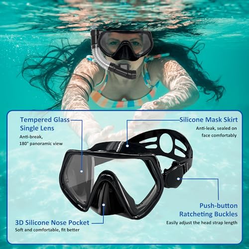 Otowaving Snorkeling Gear with Panoramic View Mask - Image 5