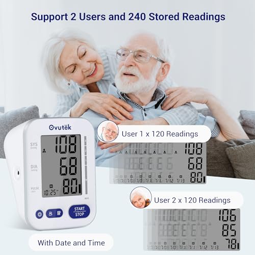 OVUTEK Blood Pressure Monitor, Large Cuff, 240 Memories - Image 5