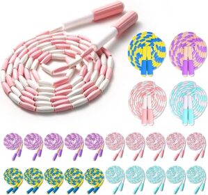 YVDNHP Pack Of 20 Adjustable Beaded Jump Ropes