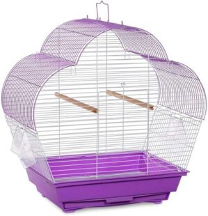 PH Prevue Hendryx Palm Beach Scallop Roof Bird Cage SP21003P/W