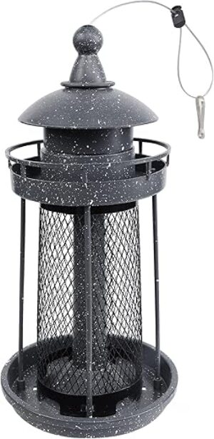 Twinkle Star Panorama Gazebo Lighthouse Birdfeeder, Grey