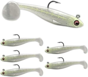 U.S.A. Bass Tackle Patriot Shad Scent Infused Paddle Tail Swimbaits