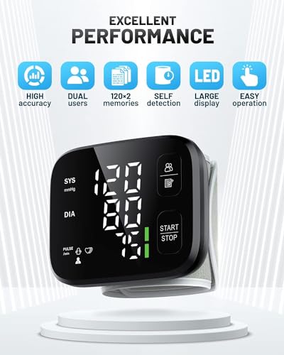 PEAKME Blood Pressure Monitor LED Display Wrist Cuff - Image 2