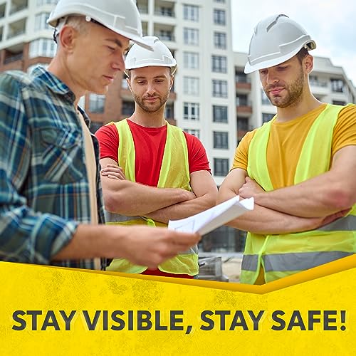 PeerBasics Safety Vests 10 Pack - Yellow Reflective - Image 3