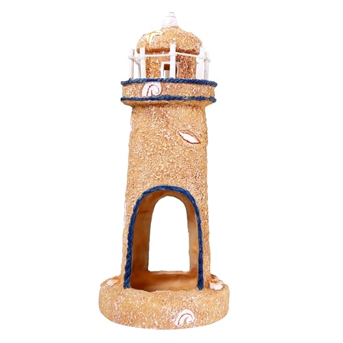 Penn-Plax Deco-Replicas Sand & Seashell Lighthouse Aquarium Ornament RR1052 - Image 5