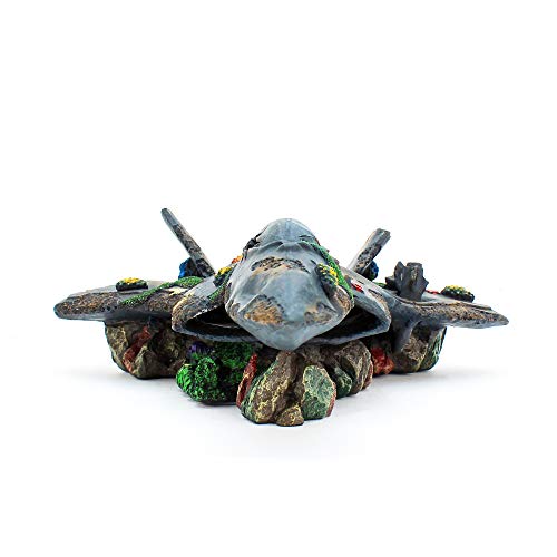 Penn-Plax Deco-Wrecks Wrecked Jet Aquarium Decoration - Image 4