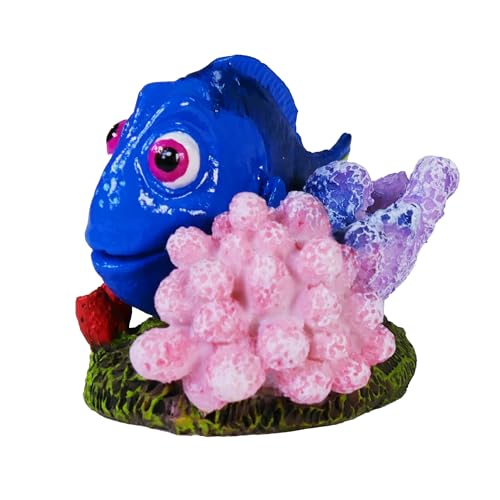 Penn-Plax Dory With Pink & Purple Coral Ornament - Image 4