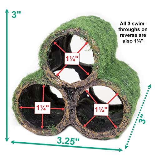 Penn-Plax Hide-Away Pipes With Club Moss Decoration - Image 4