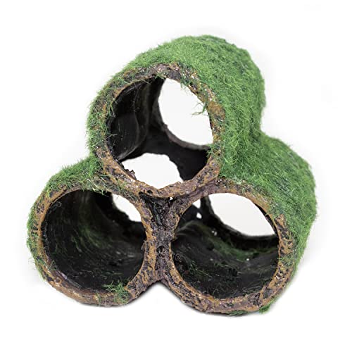 Penn-Plax Hide-Away Pipes With Club Moss Decoration - Image 5