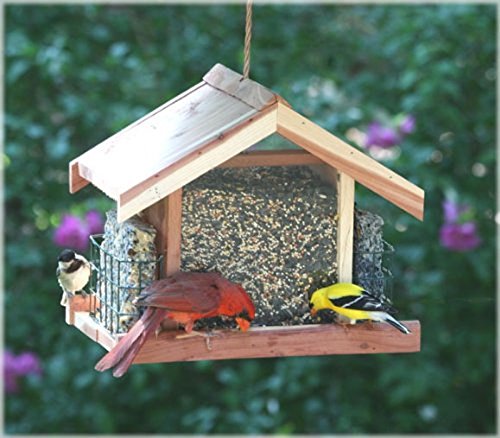 Perky-Pet Deluxe Chalet Cedar Feeder, 5.2-Pound - Image 2