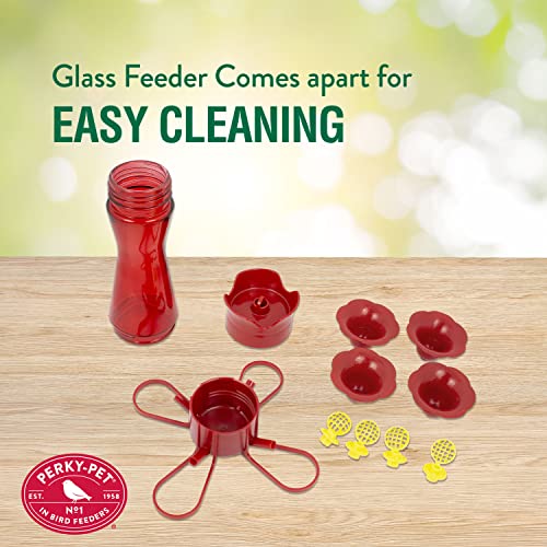 Perky-Pet Pinchwaist Hummingbird Feeder, Red Glass - Image 4