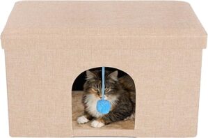 Furhaven Pet House For Cats & Dogs Ottoman