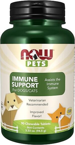 NOW Foods Pet Immune Support, Cats & Dogs, 90 Tablets