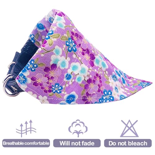 PET SHOW 4Pcs Small Dog Bandanas Cherry Blossoms - Image 3