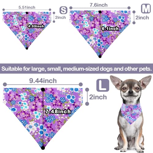 PET SHOW 4Pcs Small Dog Bandanas Cherry Blossoms - Image 2