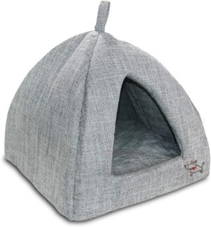 Best Pet Supplies Pet Tent-Soft Bed, Gray Linen