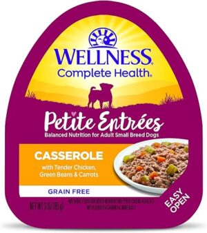 Wellness Petite Entrees Grain Free Dog Food, Tender Chicken, 3-Ounce Cup (Pack of 24)