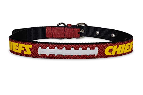 Pets First Kansas City Chiefs Leather Dog Collar, Medium - Image 3