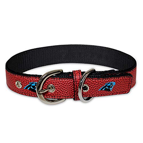 Pets First Tough Leather NFL Panthers Dog Collar - Image 2