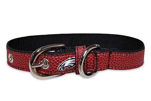 Pets First Tough Leather Philadelphia Eagles Dog Collar - Image 3