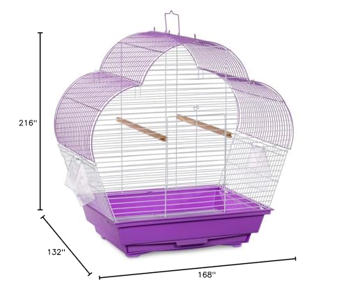 PH Prevue Hendryx Palm Beach Scallop Roof Bird Cage SP21003P/W - Image 5