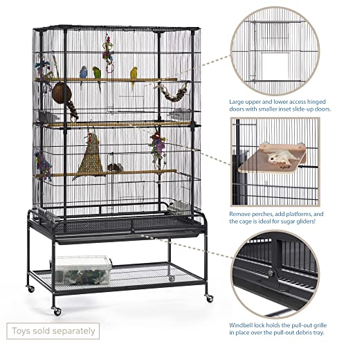 PH Prevue Hendryx Playtop Flight Bird Cage F085, Black - Image 3