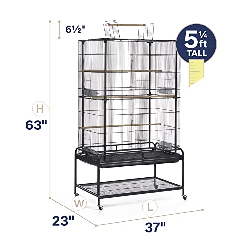 PH Prevue Hendryx Playtop Flight Bird Cage F085, Black - Image 2