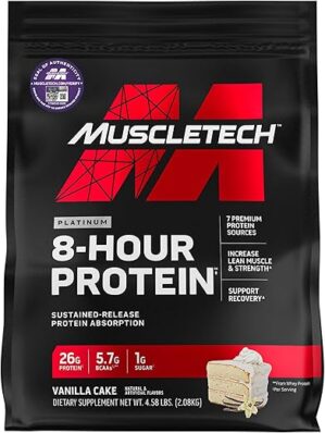 MuscleTech Phase8 Whey & Casein Protein Powder, Vanilla