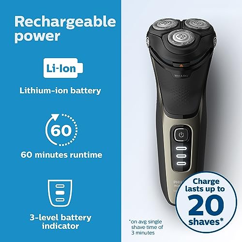 Philips Norelco CareTouch Rechargeable Wet & Dry Electric Shaver S3242/90 - Image 4