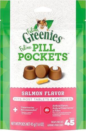 Greenies Pill Pockets Cat Treats, Salmon Flavor