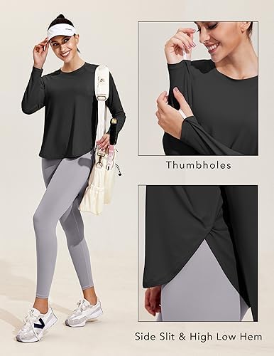 PINSPARK Long Sleeve UPF 50+ Workout Tops - Image 3