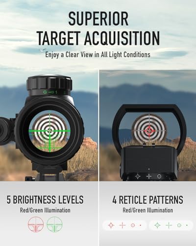 Pinty 4-in-1 Rifle Scope Combo, 3-9x32 - Image 4